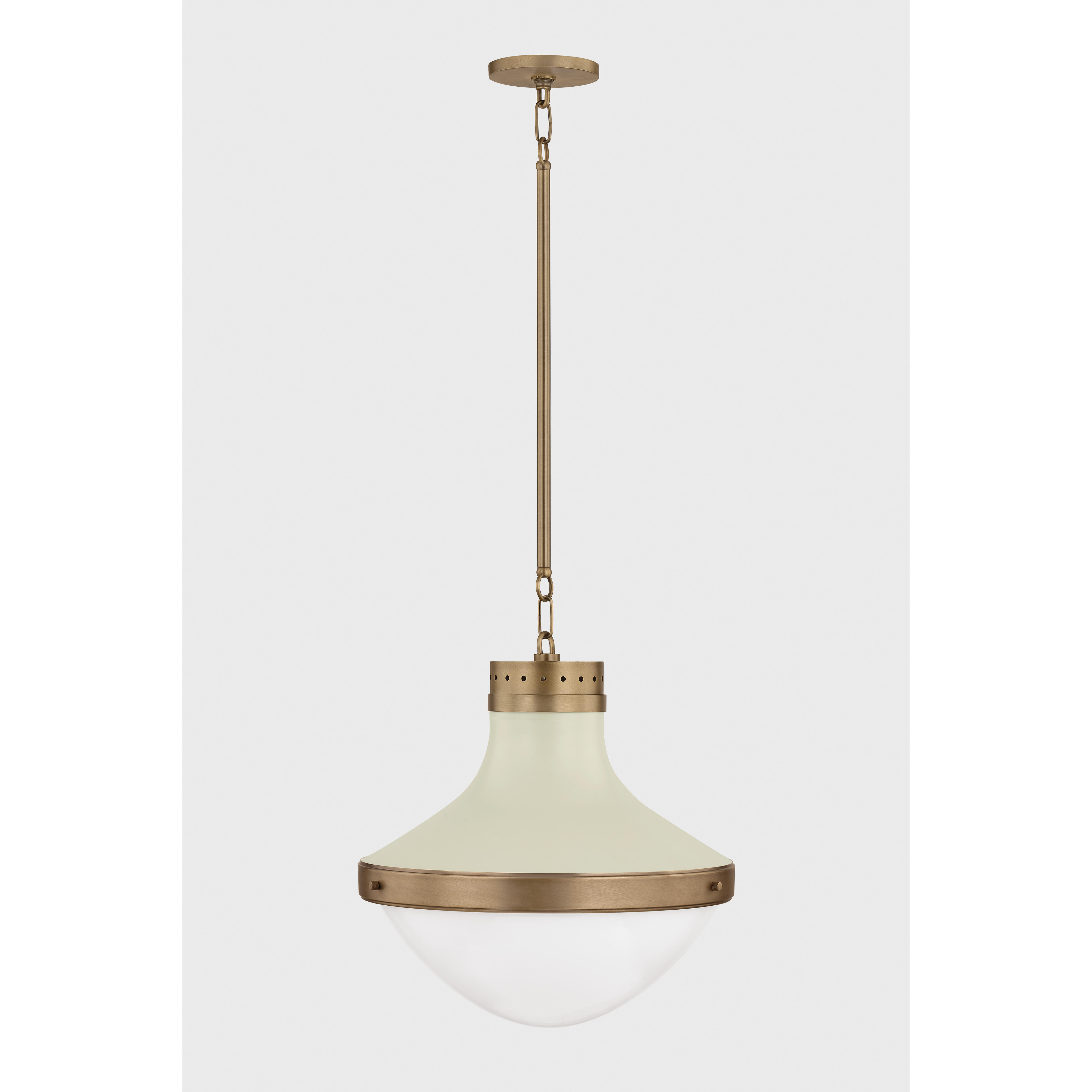 Maxton 1 Light 17.75 inch Patina Brass and Soft Sand Pendant Ceiling Light